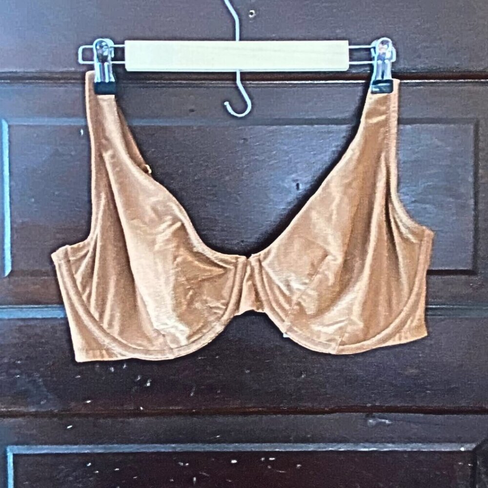 Cacique Gold Glitter Full Coverage Bra 38 DDD - Picture 2 of 9